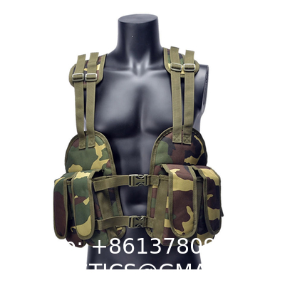 Custom Wholesale High Quality Jungle Tactical Training Breathable Nylon Fully Detachable Vest