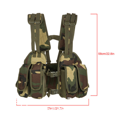 Custom Wholesale High Quality Jungle Tactical Training Breathable Nylon Fully Detachable Vest