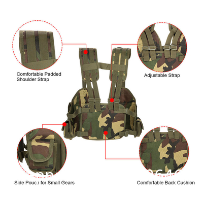 Custom Wholesale High Quality Jungle Tactical Training Breathable Nylon Fully Detachable Vest