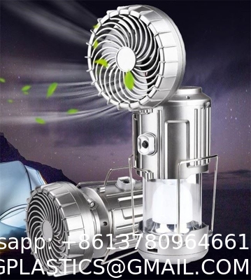 Camping Solar Handle Fan Lamp, Camping Lantern for Power Outages: 3000mAh Solar Rechargeable Lantern
