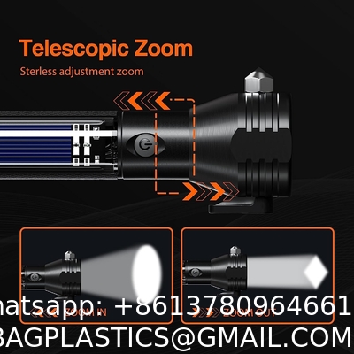 Solar Power Flashlight, Ultra Bright Flashlight, High Lumens, USB Rechargeable, 5 Modes for Outdoor, Camping