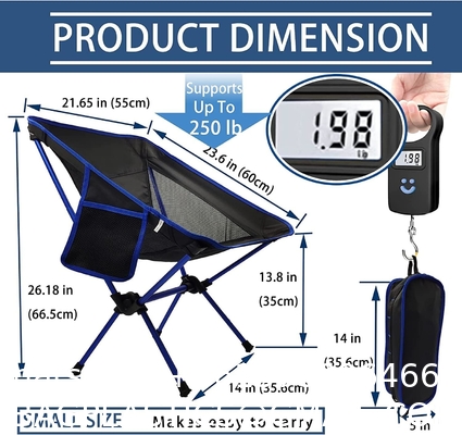 Oxford Quick Open Fishing Camping Folding Moon Chair, Mini Folding Camping Chair For Fishing