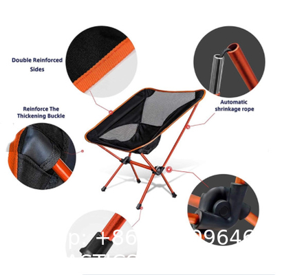 Oxford Quick Open Fishing Camping Folding Moon Chair, Mini Folding Camping Chair For Fishing