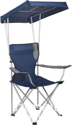 Camping Folding Chair With Umbrella, Recliner Chairs, Beach Chair Adults Camping Chair High Back with Umbrella