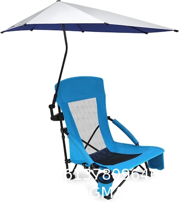 Camping Folding Chair With Umbrella, Recliner Chairs, Beach Chair Adults Camping Chair High Back with Umbrella