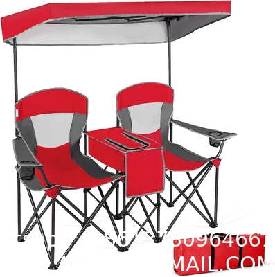 Camping Folding Chair With Umbrella, Recliner Chairs, Beach Chair Adults Camping Chair High Back with Umbrella