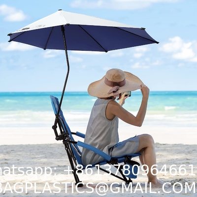 Camping Folding Chair With Umbrella, Recliner Chairs, Beach Chair Adults Camping Chair High Back with Umbrella