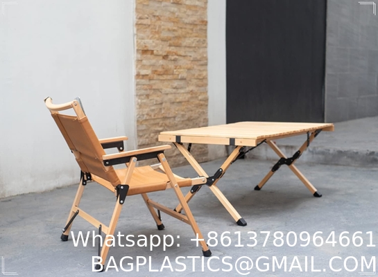 Kermit Chair Foldable Portable Ultra-Light Metal Chair, Portable Wood Beach Chairs, Outdoor Folding Chair