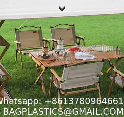 Kermit Chair Foldable Portable Ultra-Light Metal Chair, Portable Wood Beach Chairs, Outdoor Folding Chair
