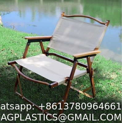 Kermit Chair Foldable Portable Ultra-Light Metal Chair, Portable Wood Beach Chairs, Outdoor Folding Chair