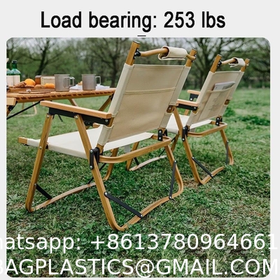 Kermit Chair Foldable Portable Ultra-Light Metal Chair, Portable Wood Beach Chairs, Outdoor Folding Chair