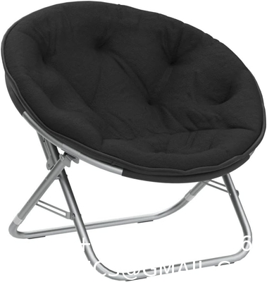 Folding Moon Chair - Large Saucer UFO Chair with Collapsible Metal Frame, Moon Round Camping Chair