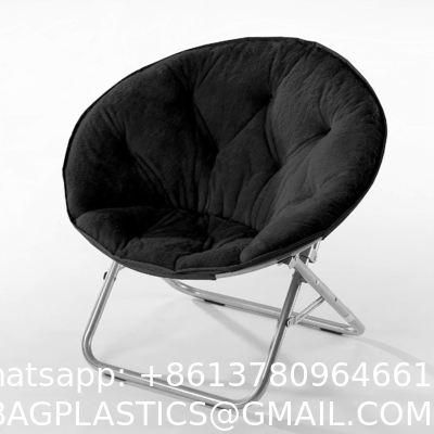 Folding Moon Chair - Large Saucer UFO Chair with Collapsible Metal Frame, Moon Round Camping Chair