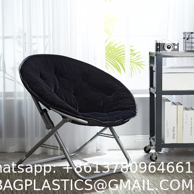 Folding Moon Chair - Large Saucer UFO Chair with Collapsible Metal Frame, Moon Round Camping Chair