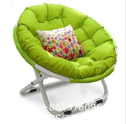 Folding Moon Chair - Large Saucer UFO Chair with Collapsible Metal Frame, Moon Round Camping Chair