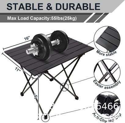 Roll-up Table, folding Plastic Wooden Design Coffee Lounge Patio Portable Foldable Plastic Garden Table Set