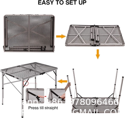 Outdoor Spliced Camping Folding Table, Outdoor Table, Card Table, Portable Grill Table, Adjustable Heights