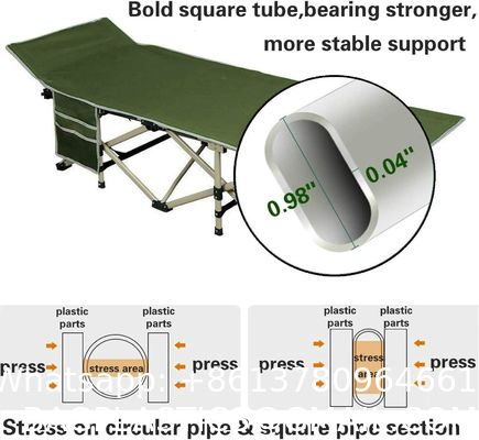 Folding Camping Cot, Portable Foldable ornaments Cot, Canvas Sleeping Bed, Outdoor Comfortable Lightweight Camp Bed