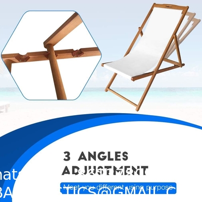 Patio Sling Chairs Outdoor Portable Folding Adjustable Beach Chairs Polyester Fabric Aluminum Chair Set Cushion