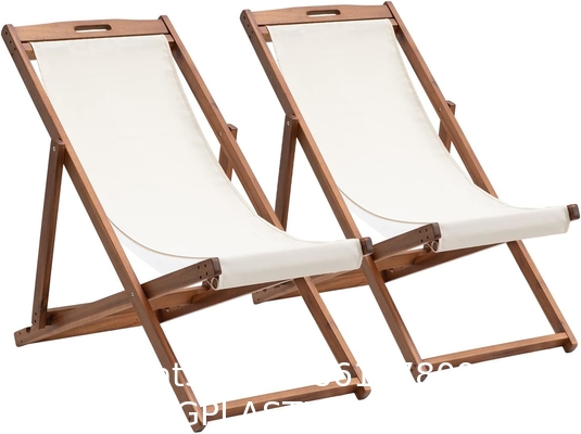 Patio Sling Chairs Outdoor Portable Folding Adjustable Beach Chairs Polyester Fabric Aluminum Chair Set Cushion