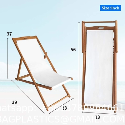 Patio Sling Chairs Outdoor Portable Folding Adjustable Beach Chairs Polyester Fabric Aluminum Chair Set Cushion