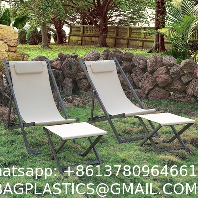 Outdoor Folding Beach Sling Chairs Set, Aluminum Patio Lounge Chair, Portable Beach Chairs, Adjustable Reclining