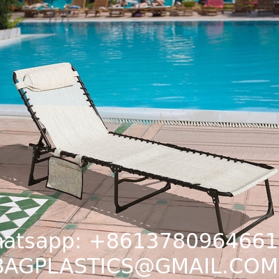 Outdoor Lounge Chair Set Aluminum Patio Chaise Lounger Side Table and Pillow Outside Pool Beach Sunbathing Tann