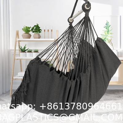Hammock Chair Hanging Rope Swing - Max 500 Lbs - 2 Cushions Included - Steel Spreader Bar with Anti-Slip Rings