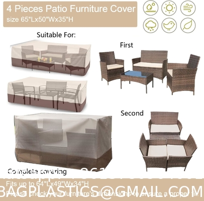 Furniture Cover 600D Waterproof Large Heavy Duty Outdoor Furniture Set Covers with Anti-UV and Wind-Proof Suitable