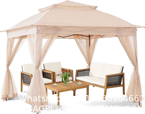 Pop Up Gazebo Mosquito Nettings, Outdoor Canopy Shelter Garden Lawn Backyard, Patio Cover Outdoor Gazebo Pergol
