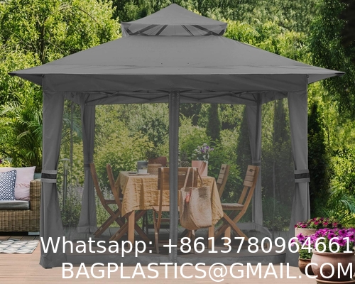 Pop Up Gazebo Mosquito Nettings, Outdoor Canopy Shelter Garden Lawn Backyard, Patio Cover Outdoor Gazebo Pergol