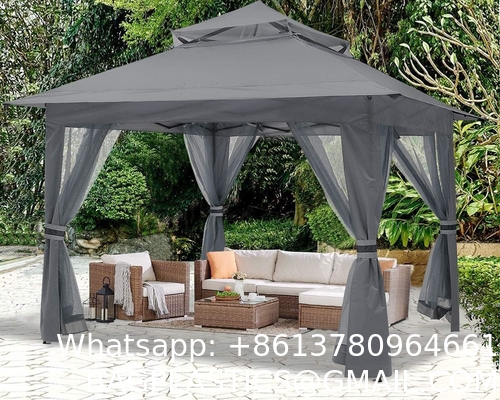 Pop Up Gazebo Mosquito Nettings, Outdoor Canopy Shelter Garden Lawn Backyard, Patio Cover Outdoor Gazebo Pergol