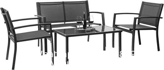 Patio Rattan Furniture Set Hidden Storage, 7 Sofa Sections, Outdoor Wicker Conversation Set, Natural Color Rattan
