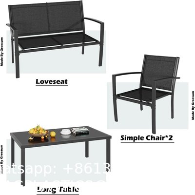 Patio Rattan Furniture Set Hidden Storage, 7 Sofa Sections, Outdoor Wicker Conversation Set, Natural Color Rattan