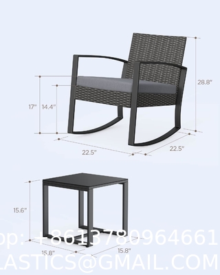 Patio Rattan Furniture Set Hidden Storage, 7 Sofa Sections, Outdoor Wicker Conversation Set, Natural Color Rattan