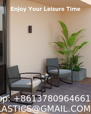 Patio Rattan Furniture Set Hidden Storage, 7 Sofa Sections, Outdoor Wicker Conversation Set, Natural Color Rattan
