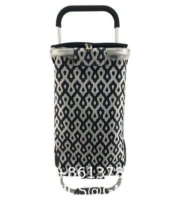 Handle Cover Wash Collapsible Swivel Wheels Supermarket Shopping Trolleys Carts Portable Folding With Cooler