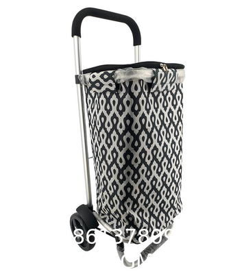 Handle Cover Wash Collapsible Swivel Wheels Supermarket Shopping Trolleys Carts Portable Folding With Cooler