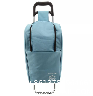 Handle Cover Wash Collapsible Swivel Wheels Supermarket Shopping Trolleys Carts Portable Folding With Cooler