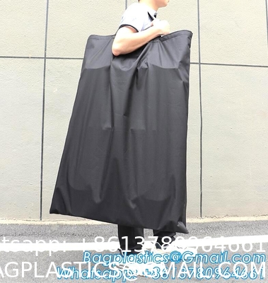 Extra Large Moving Bags, 4 Pack Heavy Duty Totes For Storage with Visible Window, Wrap Around Handles, Storage Bag