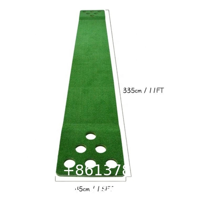 12 Holes Golf Putting Green Game Mat For Home Office Foam Base Golf Putting Mat Indoor 2 Putters And 2 Golf Bal