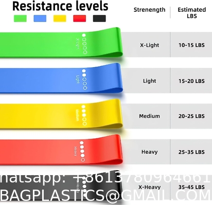 Resistance Bands, Exercise Workout Bands for Women and Men, 5 Set of Stretch Bands for Booty Legs, Pilates Flexbands