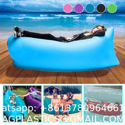 Inflatable Lounger Air Sofa Hammock Portable: Waterproof Anti Air Leaking Design - Pillow Shape The Top