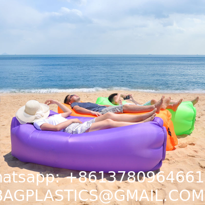 Inflatable Lounger Air Sofa Hammock Portable: Waterproof Anti Air Leaking Design - Pillow Shape The Top