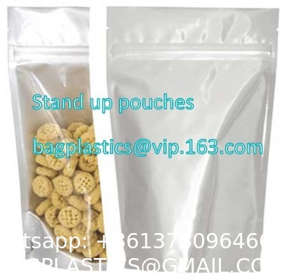 Stand Up Food Bags,Zip Lock Food Storage Bags for Packaging Products,Herbs,Snack,Tea,Spices,Pet Food and Soaps