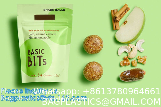 Stand Up Food Bags,Zip Lock Food Storage Bags for Packaging Products,Herbs,Snack,Tea,Spices,Pet Food and Soaps