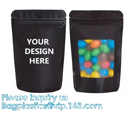 Stand Up Food Bags,Zip Lock Food Storage Bags for Packaging Products,Herbs,Snack,Tea,Spices,Pet Food and Soaps