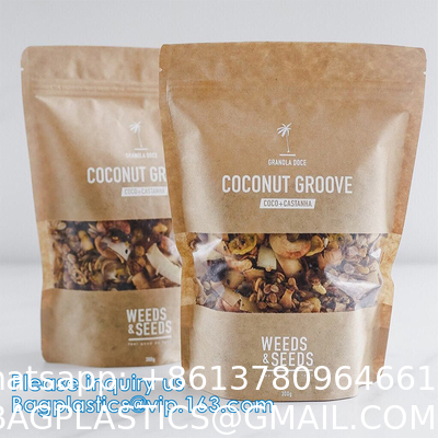 Stand Up Food Bags,Zip Lock Food Storage Bags for Packaging Products,Herbs,Snack,Tea,Spices,Pet Food and Soaps