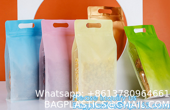 Stand Up Food Bags,Zip Lock Food Storage Bags for Packaging Products,Herbs,Snack,Tea,Spices,Pet Food and Soaps