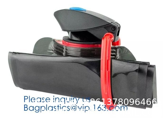 Solid Flexible Water Bottle Carabiner, Foldable Water Bottles Water Pouch Flexible - Reusable Travel Water Bottle